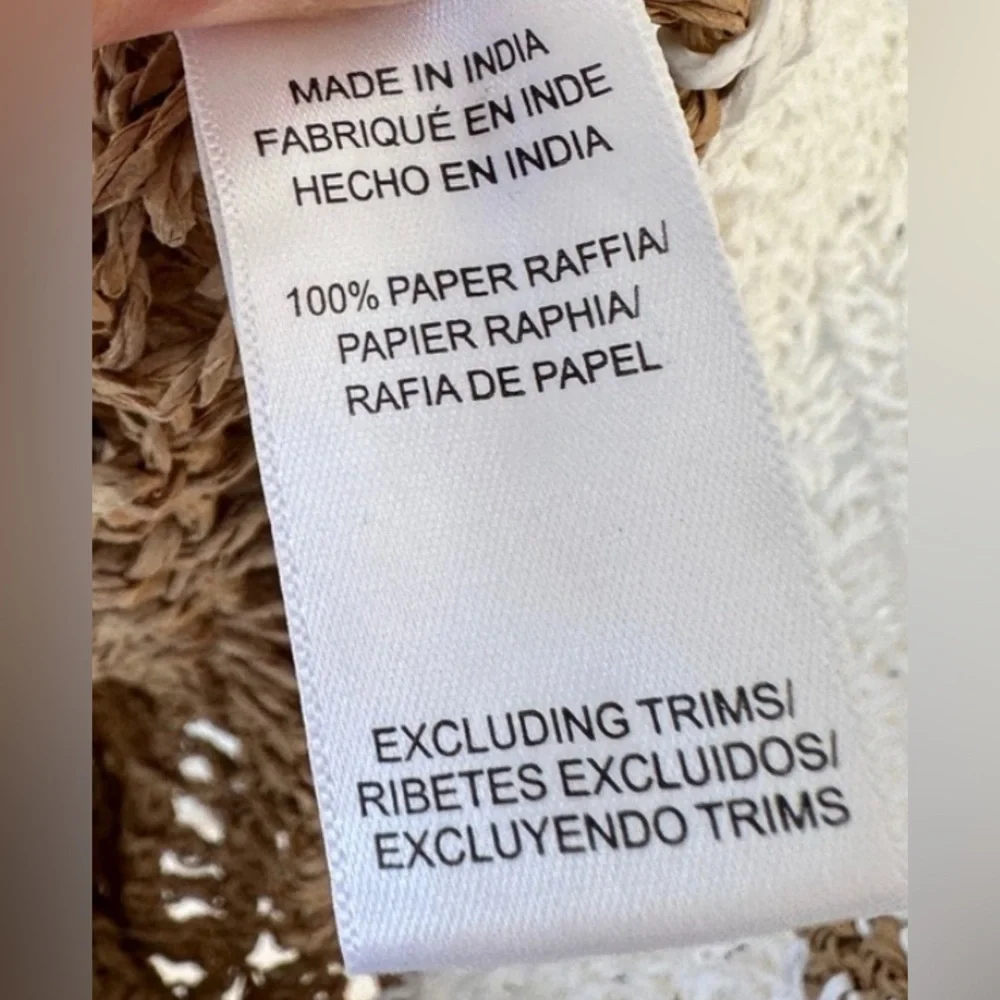 NWT Anthropologie Raffia Shell Summer Vacation Beach Icon Tote Bag and Bag Charm - Picture 13 of 15